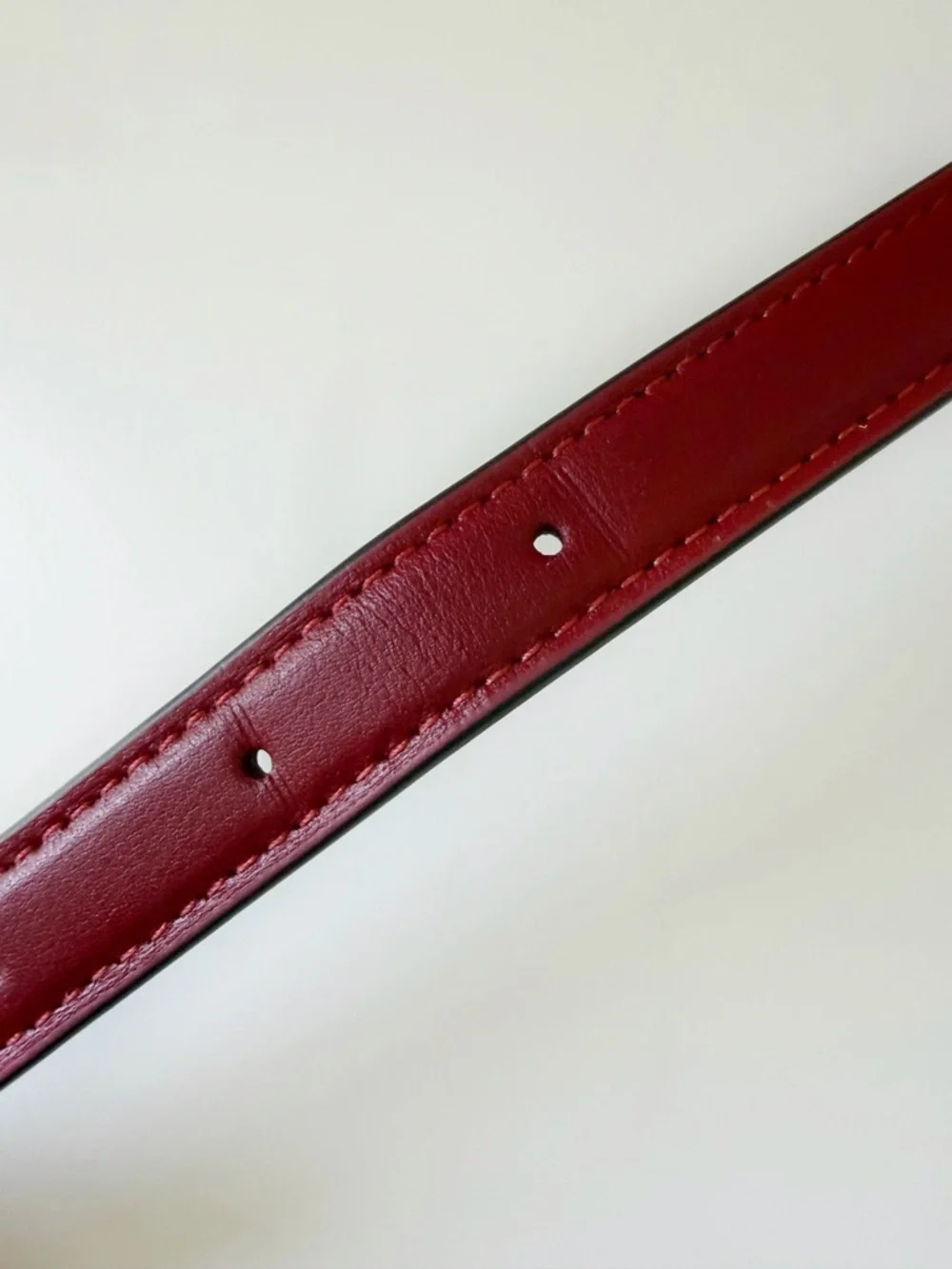 Coach Red Leather Crossbody Strap with Gold Hardware